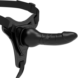 FETISH SUBMISSIVE HARNESS - BLACK SILICONE REALISTIC 16 CM - D-221305