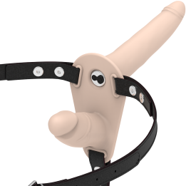 FETISH SUBMISSIVE HARNESS - DOUBLE PENETRATION FLESH UP VIBRATOR - D-221277