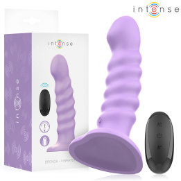 INTENSE - BRENDA VIBRATOR SIZE M SPIRAL DESIGN 10 VIBRATIONS PURPLE REMOTE CONTROL - D-244467