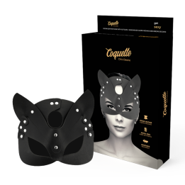 COQUETTE CHIC DESIRE - VEGAN LEATHER MASK WITH BUNNY EARS - D-226924