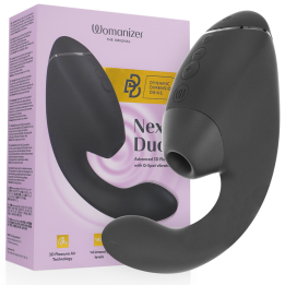WOMANIZER - DUO NEXT DUAL CLITORAL & G-SPOT STIMULATOR BLACK - D-245099