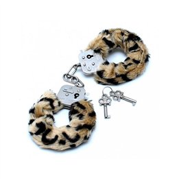 Police Cuffs with Soft Leopard Fur - R8101