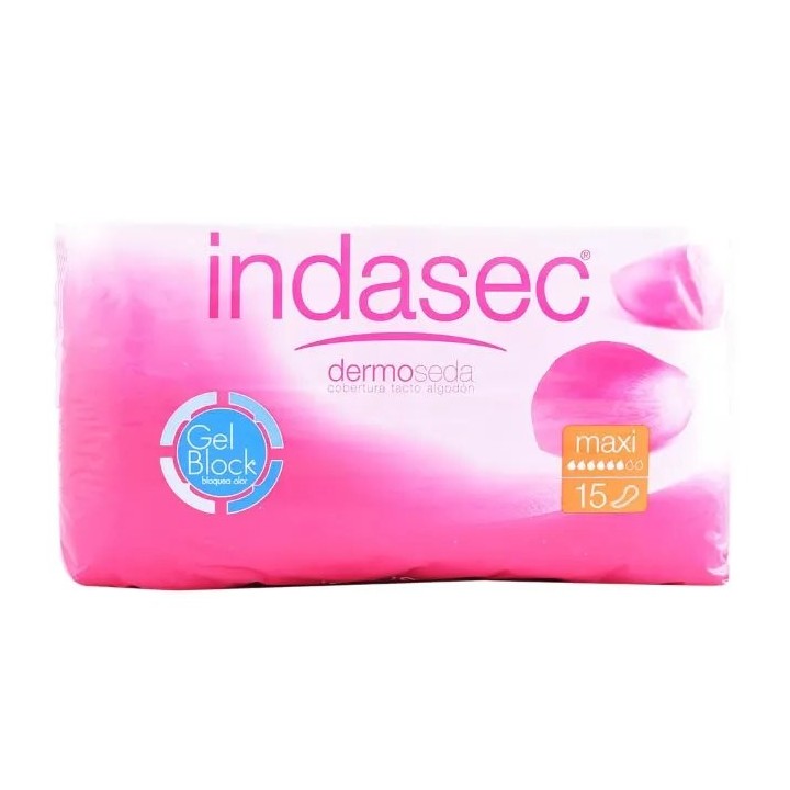 Indasec Dermoseda Compresses Incontinence Maxi 15 Units - unisex - Teknashop Ltd