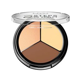 Nyx 3 Steps to Sculpt Face Sculpting Palette Light 5g - unisex