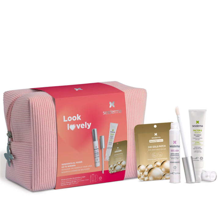 Set Sesderma: Seslash, For Growth Stimulation, Eyelash Serum, 5 g + Factor G, Renewing, Eye Cream, 15 ml + Beauty Treats, 24K go