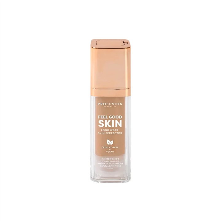 Profusion Cosmetics, Feel Good Skin, Satin Finish, Liquid Foundation, 200, Light, SPF 15, 30 ml