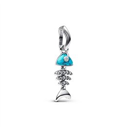 PANDORA JEWELRY Mod. TURQUOISE-COLORED FISHONE DANGLE CHARM - WW.793894C01 - Teknashop Ltd