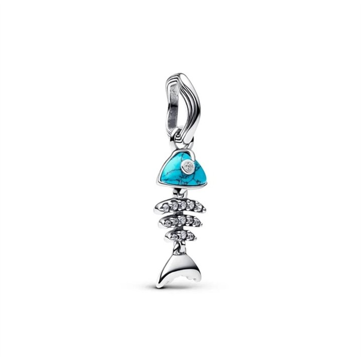 PANDORA JEWELRY Mod. TURQUOISE-COLORED FISHONE DANGLE CHARM - WW.793894C01 - Teknashop Ltd