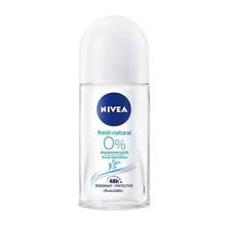 Nivea Fresh Natural 0% Roll On Deodorant 50ml - unisex