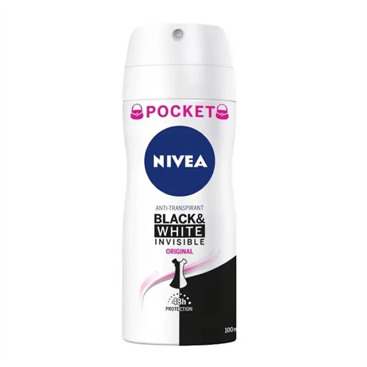 Nivea Black & White Invisible Original Deodorant Spray 100ml - unisex