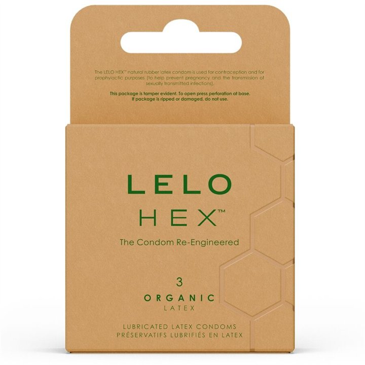 LELO - HEX ORGANIC CONDOM BOX 3 UNITS - D-244023