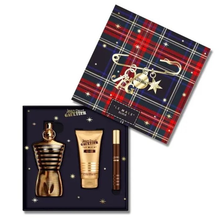 Jean Paul Gaultier Le Male Elixir Eau De Perfume Spray 125ml Set 3 Pieces - man