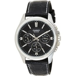 CASIO Mod. DAY DATE MULTIFUNCTION, LEATHER - BLACK - WW.MTP-1375L-1AVDF - Teknashop Ltd