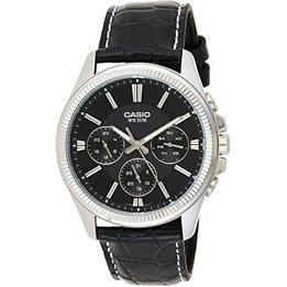 CASIO Mod. DAY DATE MULTIFUNCTION, LEATHER - BLACK - WW.MTP-1375L-1AVDF