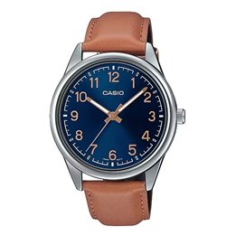 CASIO COLLECTION Mod. CASUAL, LEATHER - BLUE - WW.MTP-V005L-2B4UDF