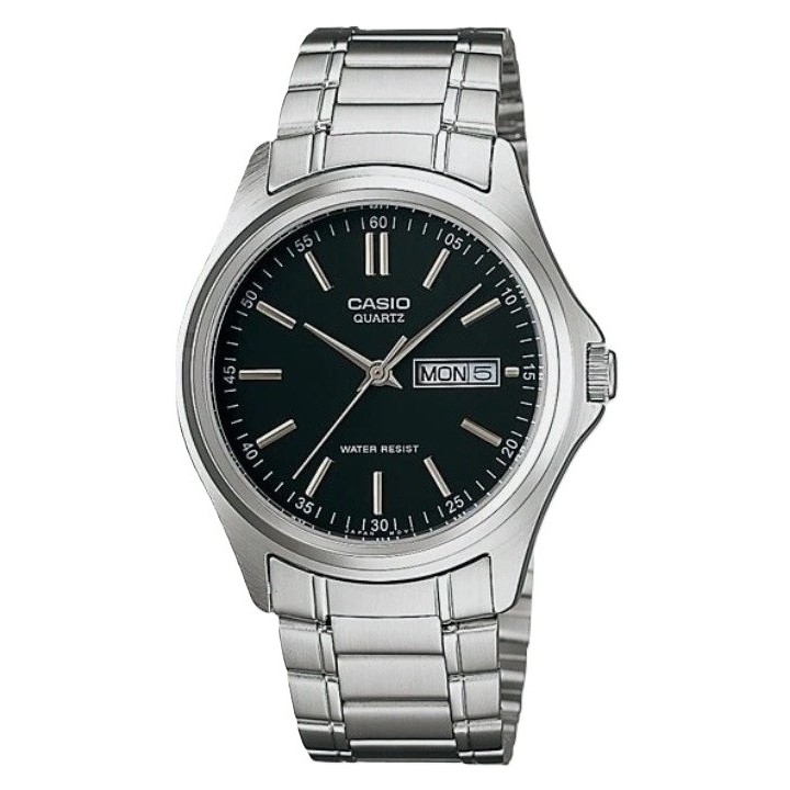 CASIO COLLECTION Mod. LADY DAY & DATE - BLACK - WW.MTP-1239D-1ADF - Teknashop Ltd