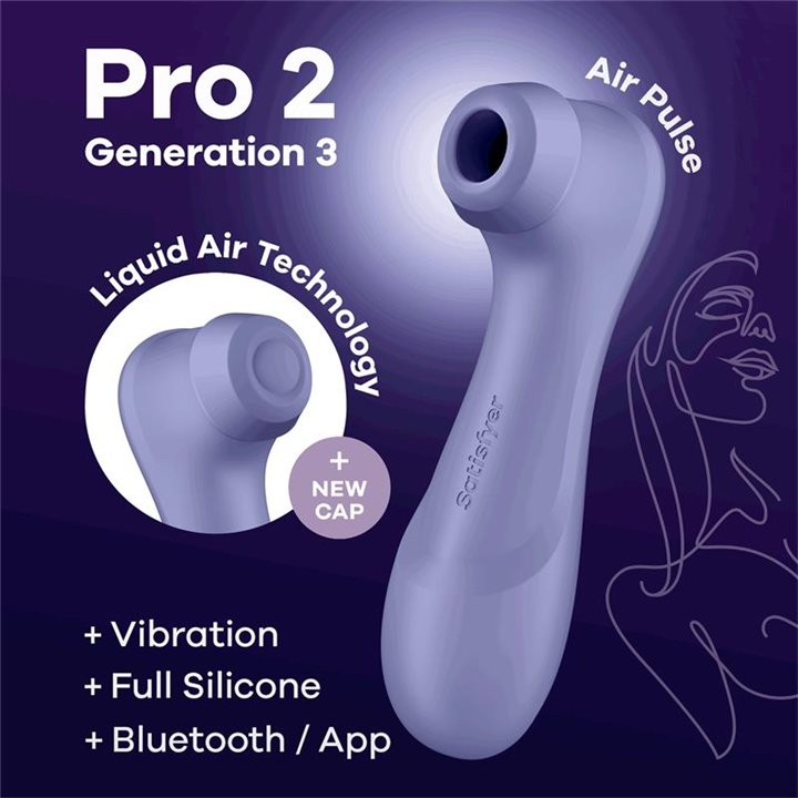Pro 2 Genera 3 Liquid Air Technology Suction and Vibration APP Connect Lilac - 4061504051864