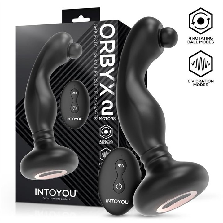Orbyx Prostate Massager with Rotation, Vibration, and Remote Control - U-445