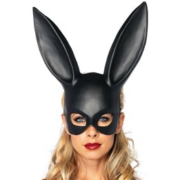 LEG AVENUE - MASQUERADE RABBIT MASK BLACK - D-218021