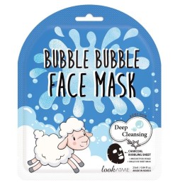 Look At Me, Bubble Bubble, Charcoal, Deep Cleansing, Sheet Mask, For Face, 25 ml