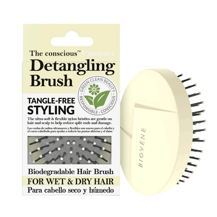 Biovene, The Conscious, Compact, Hair Brush, Canary Yellow, For Styling