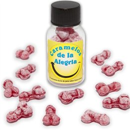 DIABLO PICANTE - 12 PENIS-SHAPED JOY CANDIES STRAWBERRY/CHERRY - D-242358 - Teknashop Ltd