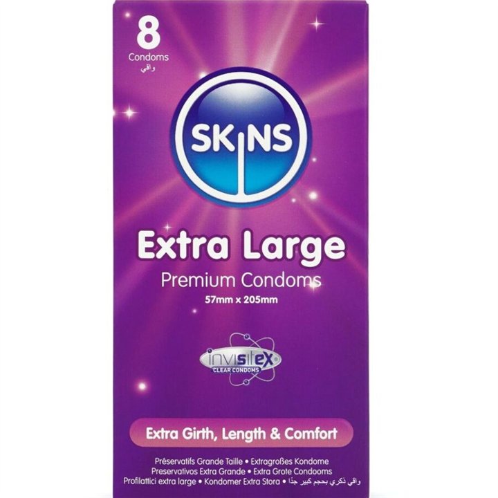 SKINS - EXTRA LARGE PREMIUM CONDOMS PACK 8 - D-244416