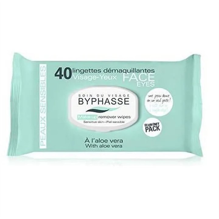Byphasse Makeup Remover Wipes Aloe Vera Sensitive Skin 40U - unisex