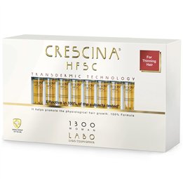 Labo Cosprophar Suisse, Crescina, Transdermic HFSC 1300, For Growth Stimulation, Ampoules Treatment Serum, For Scalp, For Women,