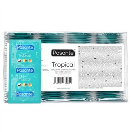 PASANTE - TROPICAL MANGO PINEAPPLE AND COCONUT FLAVOURED CONDOMS 53 MM 144 UNITS (BAG) - D-232084
