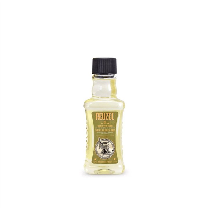 Reuzel, Reuzel, Tea Tree Oil, Hair Shampoo, Conditioner & Shower Gel 3-In-1, Moisturizing, 100 ml - Teknashop Ltd