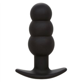 CALEXOTICS - ROCK BOTTOM BEADED ANAL PLUG 10 VIBRATIONS SILICONE BLACK - D-241435