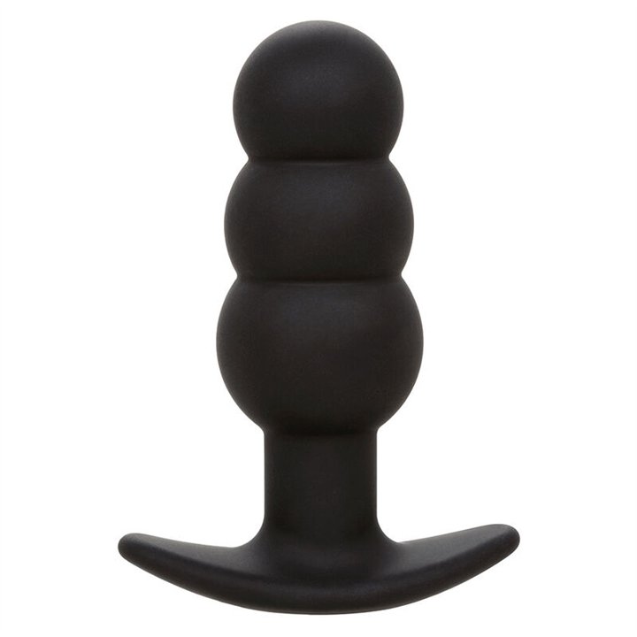 CALEXOTICS - ROCK BOTTOM BEADED ANAL PLUG 10 VIBRATIONS SILICONE BLACK - D-241435