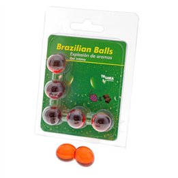 TALOKA - 5 BRAZILIAN BALLS STRAWBERRY & CHOCOLATE INTIMATE GEL - D-232624