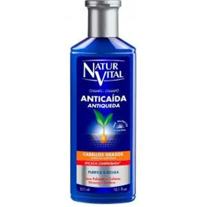Naturvital Champú Anticaída Cabello Graso 300 100ml - unisex - Teknashop Ltd