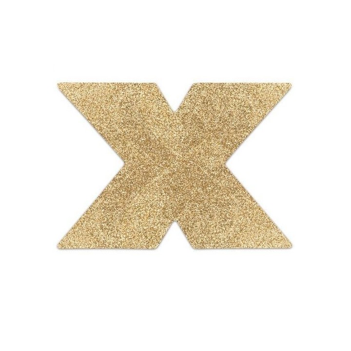 BIJOUX INDISCRETS - FLASH CROSS GOLD NIPPLE COVERS - D-210960 - Teknashop Ltd