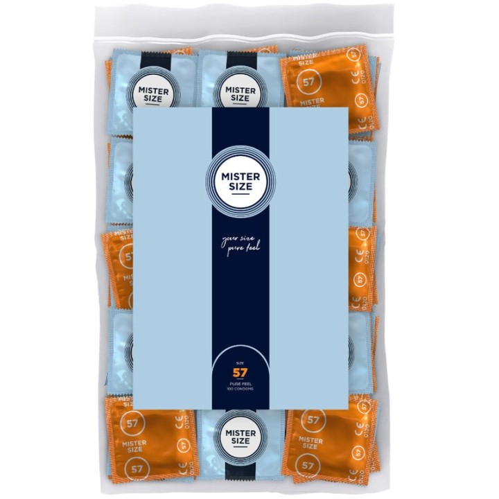MISTER SIZE - CONDOM SIZE L 57 MM (100 UNITS) - D-242301 - Teknashop Ltd