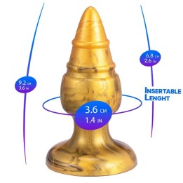 SILEXD - GOLDY ANAL PLUG FANTASY LIQUID SILICONE THERMOREACTIVE GOLDEN 9.2 CM - D-245456 - Teknashop Ltd