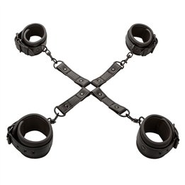CALEXOTICS - NOCTURNAL HOG TIE CONNECTOR CUERO AJUSTABLE BLACK - D-241425