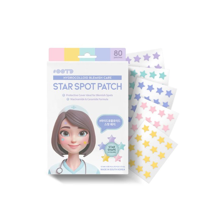 OOTD, Star, Anti-Blemish, Local Treatment Patch, For Face, 80 pcs - Teknashop Ltd