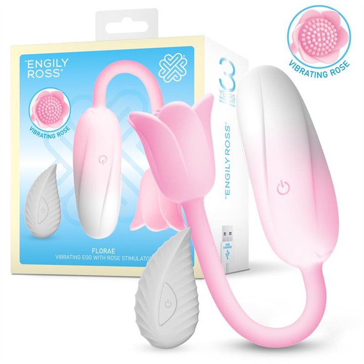 FloraeVibrating Egg with Rose-Shaped Stimulator - ER00446