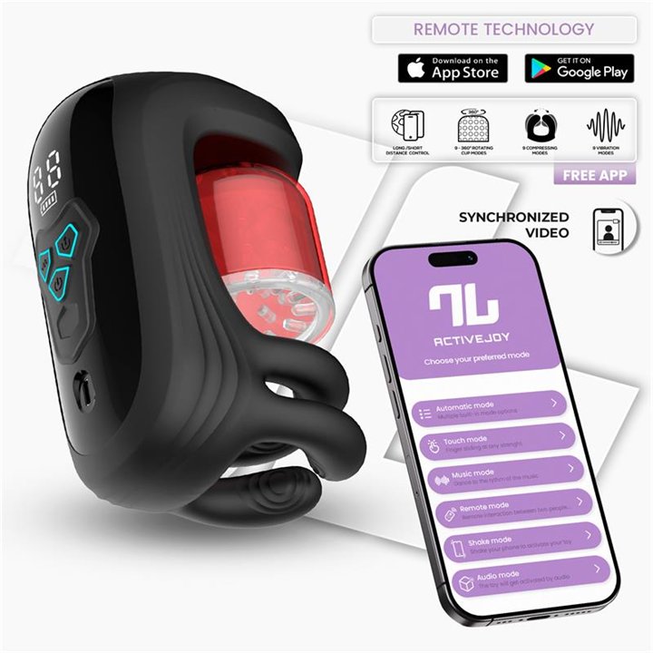 Torky Compressing Rotating Masturbator with App - IN-214