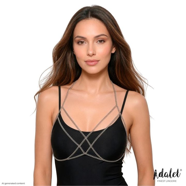 Mamen chain bra silver-tone One Size - A-145