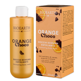 Bioearth, Orange Choco, Cleansing & Exfoliating, Shower Gel, For All Skin Types, 250 ml