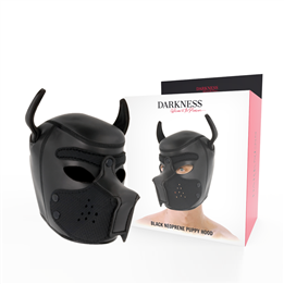 DARKNESS - NEOPRENE DOG MASK WITH REMOVABLE MUZZLE M - D-221150