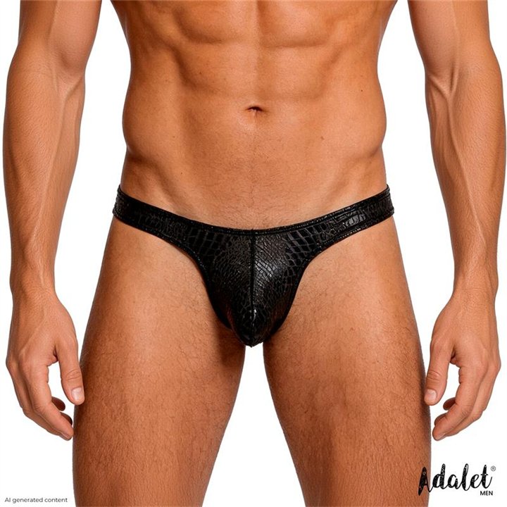 Aldo Thong Snakeskin Pattern Black - AM-384