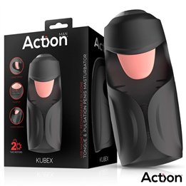 Kubex Masturbator with Licking Tongue, Pulsation and Vibration - AC-239