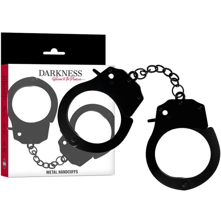DARKNESS - METAL HANDCUFFS FOR BLACK HANDS - D-235607