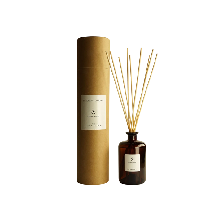 The Olphactory, Cedar & Oud, Fragrance Sticks, Aroma Reed Diffuser, 500 ml