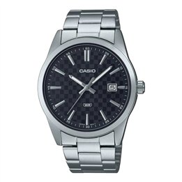 CASIO COLLECTION Mod. DATE - CARBON LOOK - BLACK - WW.MTP-VD03D-1AUDF - Teknashop Ltd